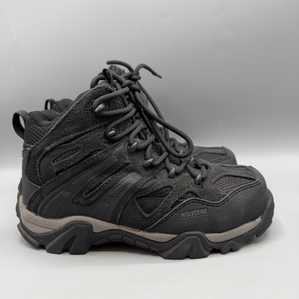 Wolverine Rev Waterproof Composite Toe Work Boots Black Leather Mens 6 W881017